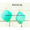 Fashion Jewelry,Square Shell Pendant, Charm Earring Fashion Jewelry (SFE03416A)